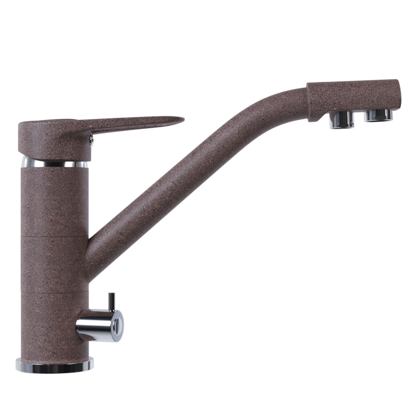 Смеситель для кухни 40к MIXLINE ML-GS05 (307) терракотовый с вых. для питьевого фильтра