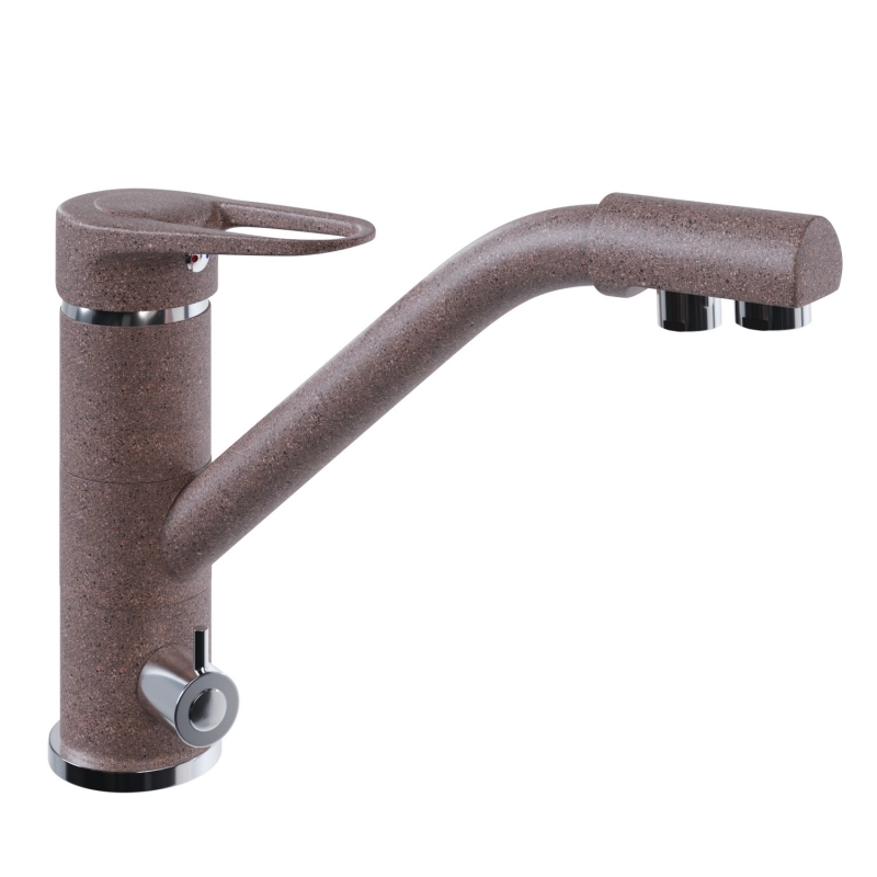Смеситель для кухни 40к MIXLINE ML-GS05 (307) терракотовый с вых. для питьевого фильтра