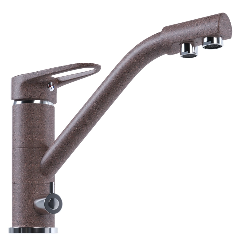 Смеситель для кухни 40к MIXLINE ML-GS05 (307) терракотовый с вых. для питьевого фильтра